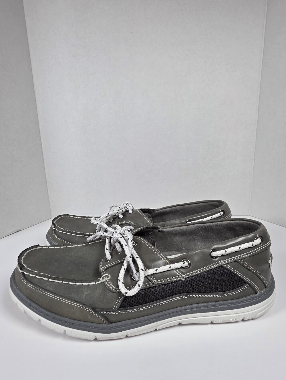 Croft & Borrow Memory Foam Gray Boat Shoes